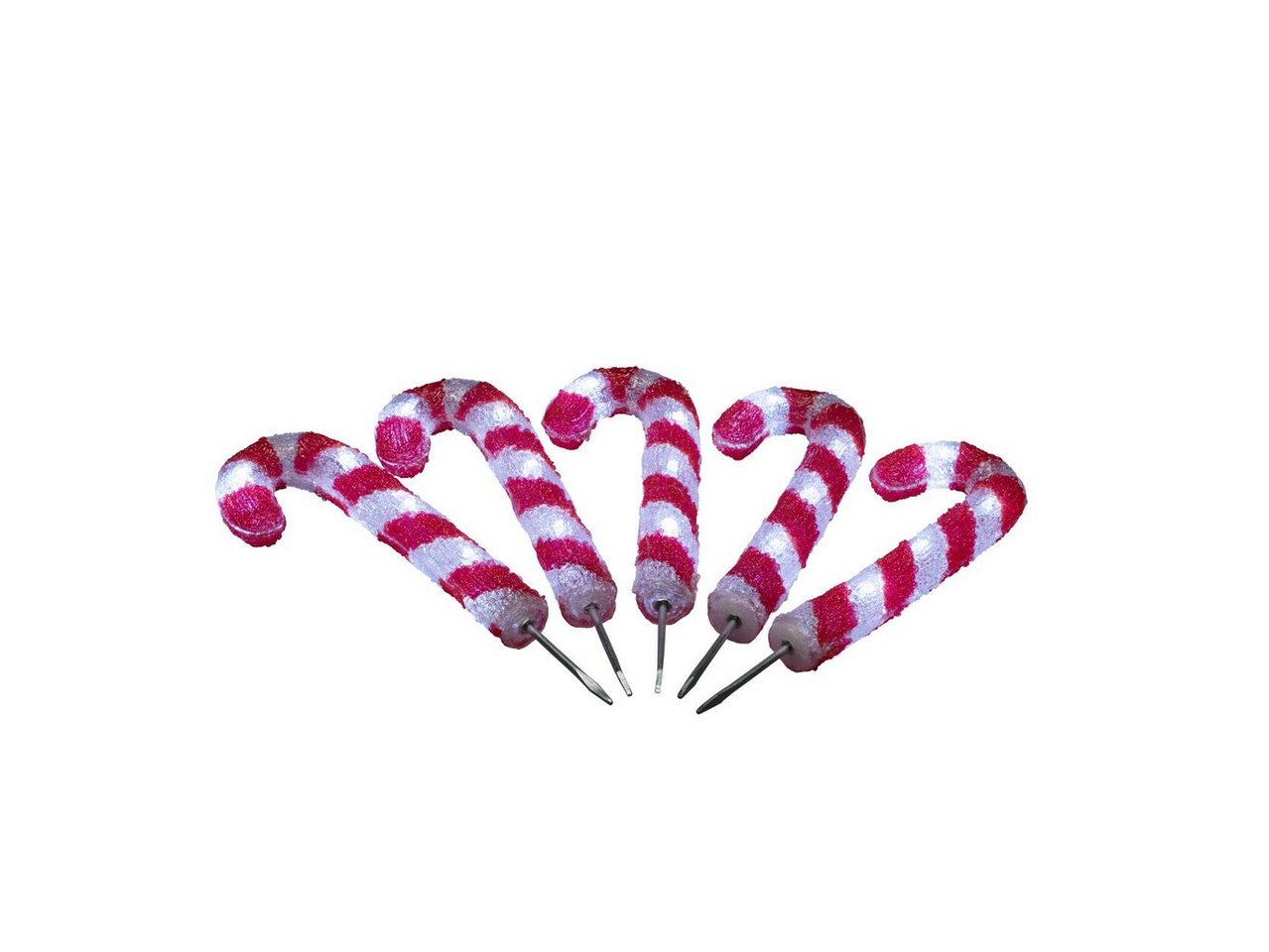 KONSTSMIDE Dekofigur Konstsmide LED Acryl Zuckerstangen 5er-Set 40 kalt von KONSTSMIDE