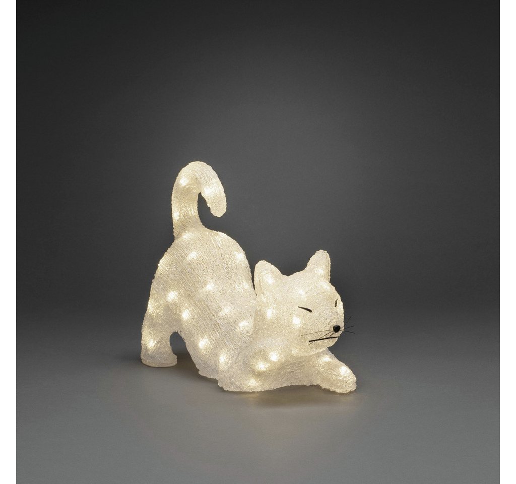 KONSTSMIDE Dekofigur Konstsmide LED Katze Acryl klar 35cm x 14cm x 28cm von KONSTSMIDE
