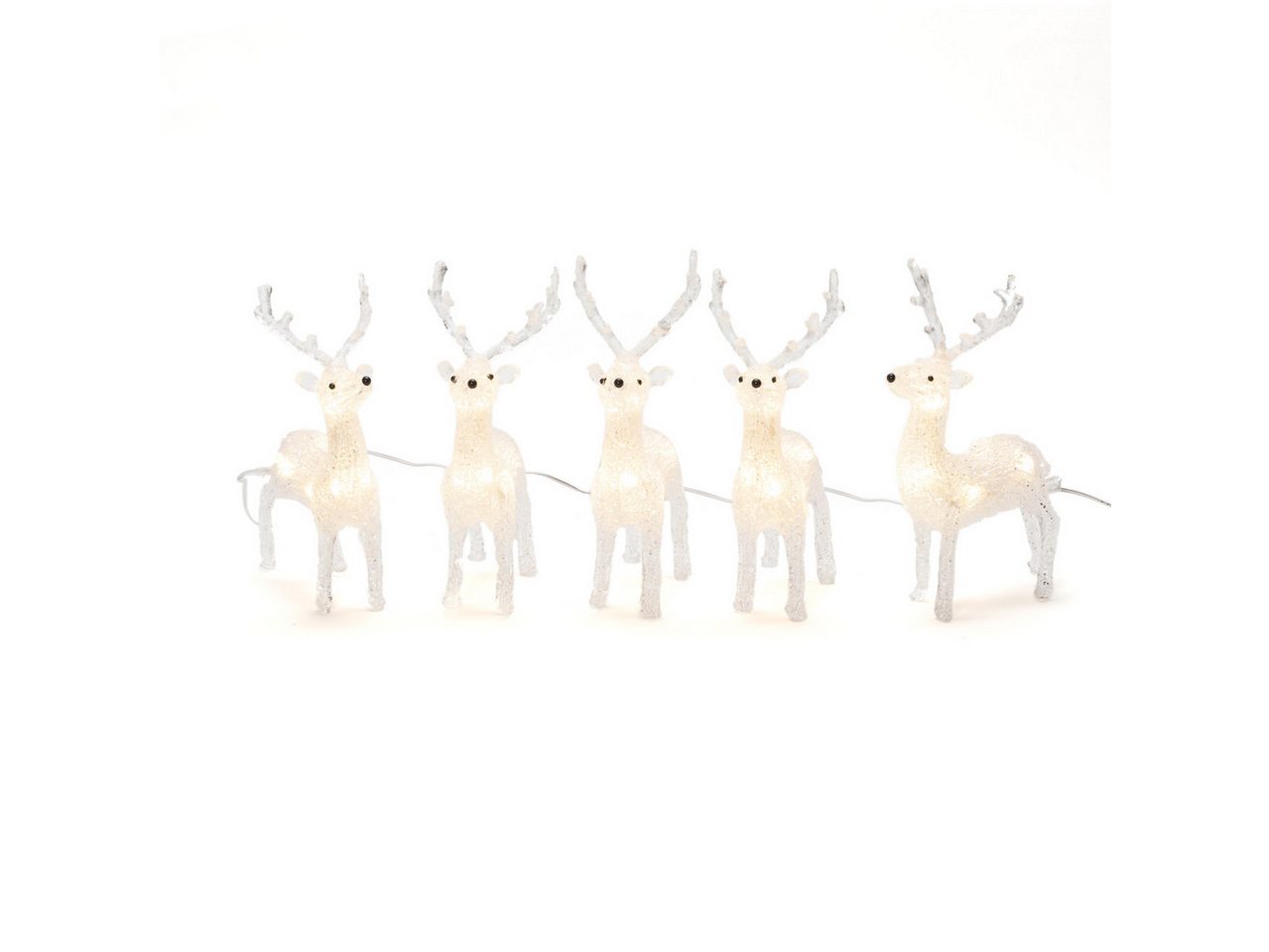 KONSTSMIDE Dekofigur Konstsmide Lichterkette LED Acryl Rentier 5 er Set von KONSTSMIDE
