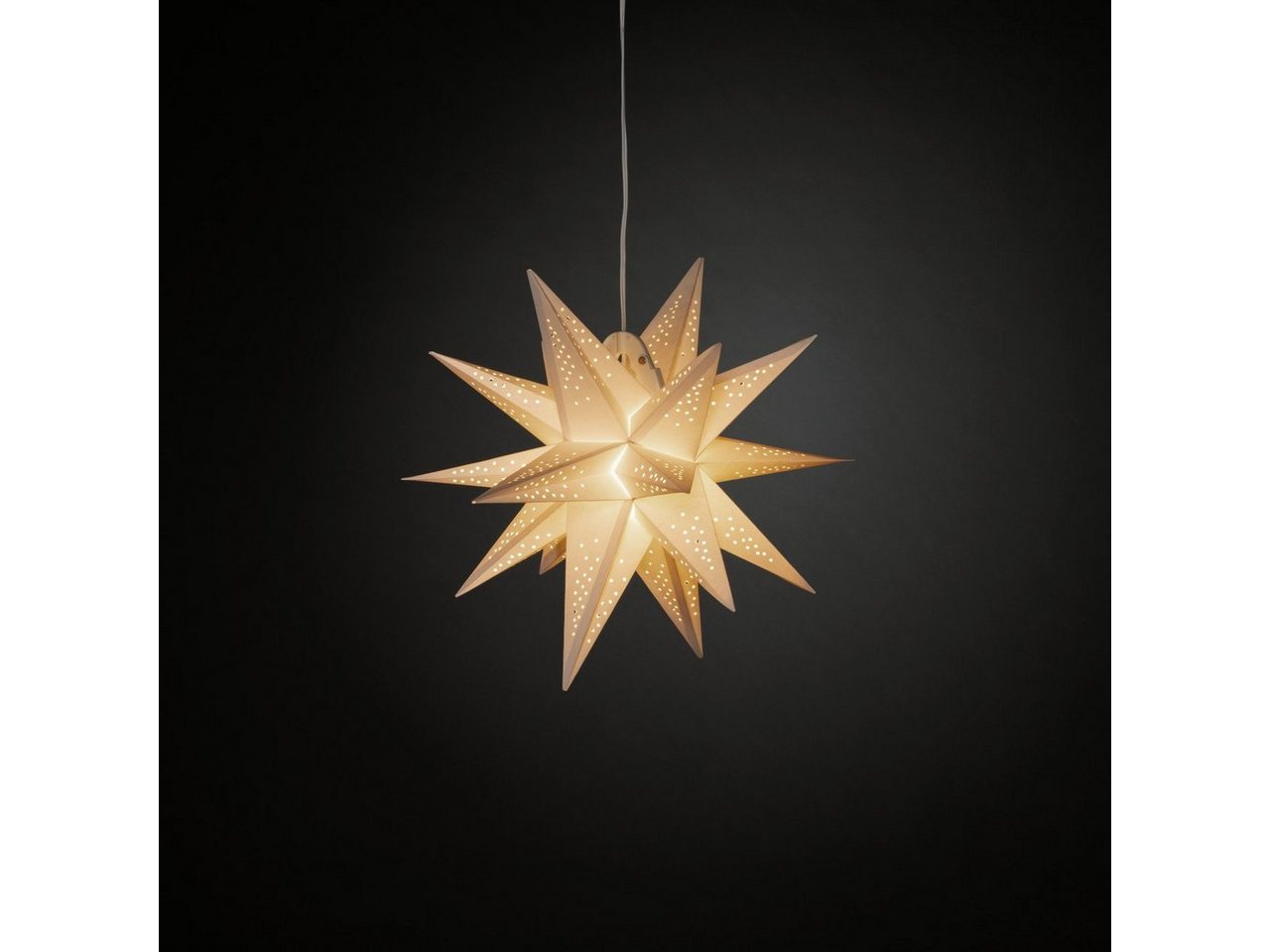 KONSTSMIDE Dekofigur Konstsmide Weißer Papierstern 3 D, 1 warm weiße KONSTSMIDE Dekofigur Konstsmide Weißer Papierstern 3 D, 1 warm weiße von KONSTSMIDE