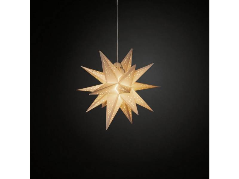KONSTSMIDE Dekofigur Konstsmide Weißer Papierstern 3 D, 1 warm weiße von KONSTSMIDE