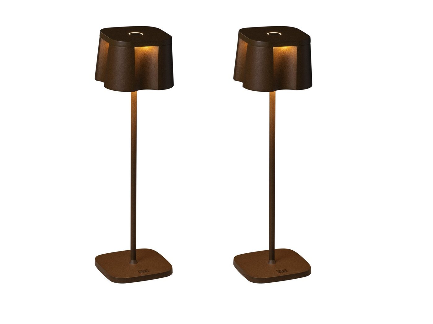 KONSTSMIDE LED Außen-Tischleuchte, USB-Ladefunktion, LED fest integriert, warmweiß, 2er Set Outdoor Kabel-los & ohne Strom Terrassenleuchten, Höhe 36cm von KONSTSMIDE
