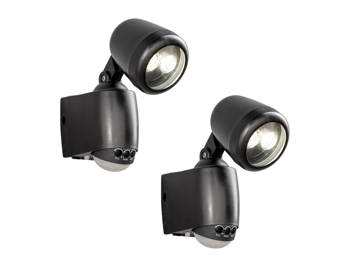 KONSTSMIDE LED Außen-Wandleuchte, LED fest integriert, Neutralweiß, 2er-Set schwenkbares Außenlicht mit Bewegungsmelder, Schwarz H: 20,5cm KONSTSMIDE LED Außen-Wandleuchte, LED fest integriert, Neutralweiß, 2er-Set schwenkbares Außenlicht mit Bewegungsmelder, Schwarz H: 20,5cm von KONSTSMIDE