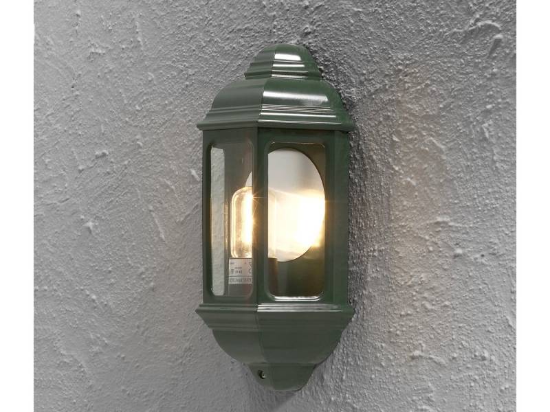 KONSTSMIDE LED Außen-Wandleuchte, LED wechselbar, Warmweiß, Wand-Laterne Landhausstil, Fassadenbeleuchtung Hauswand, Grün H: 36cm von KONSTSMIDE