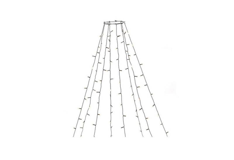 KONSTSMIDE LED-Baummantel LED Baum 8 Stränge á 30 bernsteinfarbene LED - Timer - außen, 240-flammig von KONSTSMIDE