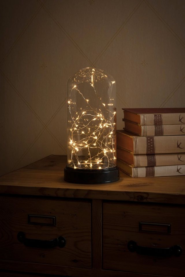 KONSTSMIDE LED Dekolicht Weihnachtsdeko, LED fest integriert, LED Dekoglaskuppel mit silberfb. Draht, 50 bernsteinfarbene Dioden KONSTSMIDE LED Dekolicht Weihnachtsdeko, LED fest integriert, LED Dekoglaskuppel mit silberfb. Draht, 50 bernsteinfarbene Dioden von KONSTSMIDE