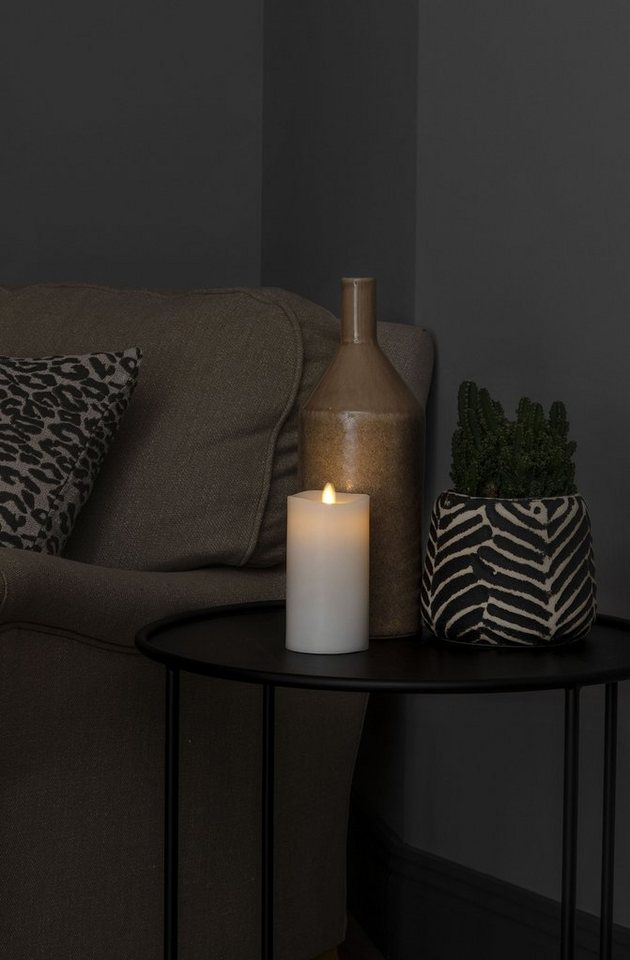 KONSTSMIDE LED-Kerze (1-tlg), LED Echtwachskerze cremeweiß, mit 3D Flamme und geschmolzener Kante von KONSTSMIDE