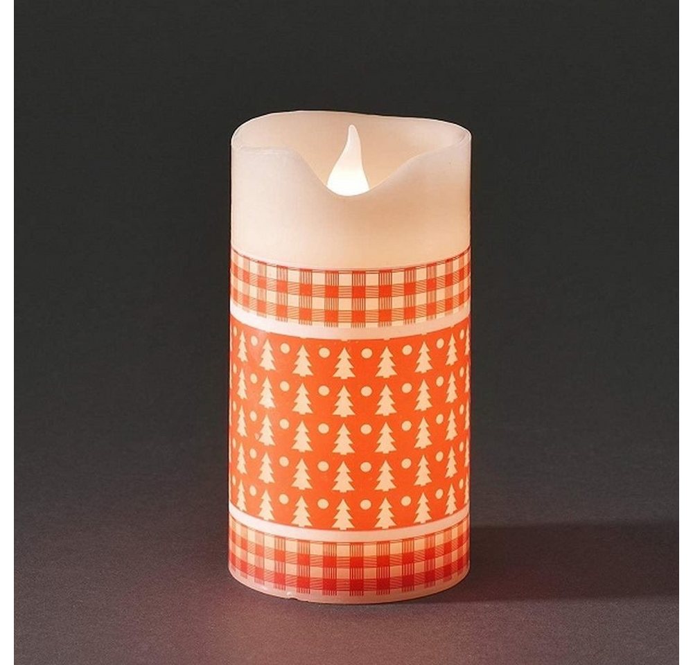 KONSTSMIDE LED-Kerze 1958-550 LED Echtwachskerze weiß Dekor Tannenbäume von KONSTSMIDE