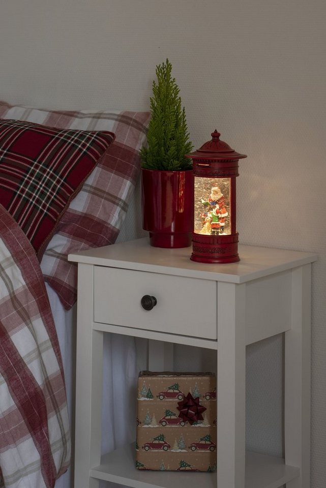 KONSTSMIDE LED Laterne Weihnachtsdeko rot, LED fest integriert, Warmweiß, LED Wasserlaterne, rot, Briefkasten, "Weihnachtsmann mit Kind + Hund" KONSTSMIDE LED Laterne Weihnachtsdeko rot, LED fest integriert, Warmweiß, LED Wasserlaterne, rot, Briefkasten, "Weihnachtsmann mit Kind + Hund" von KONSTSMIDE