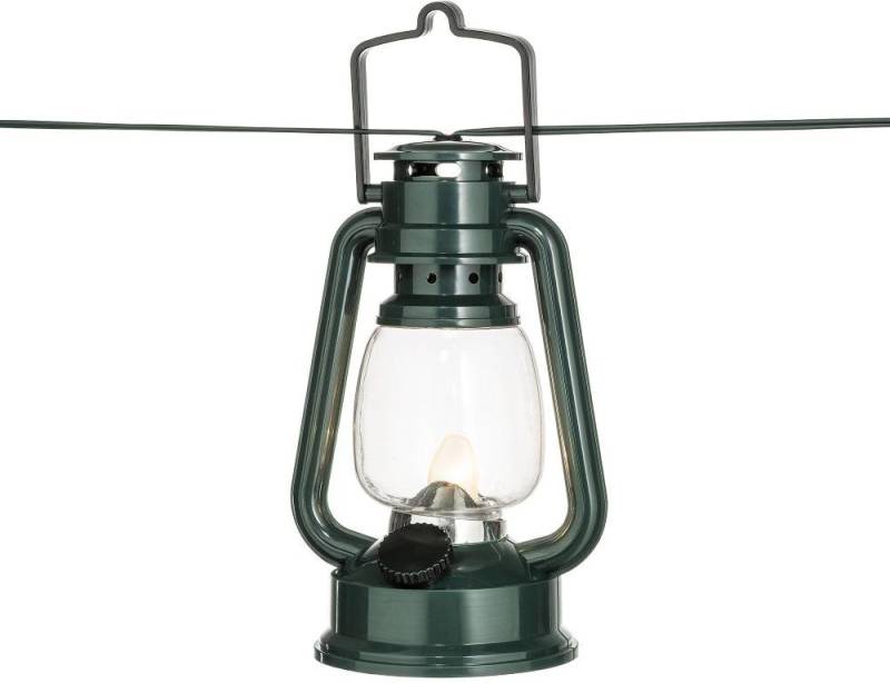 KONSTSMIDE LED-Lichterkette, 8 grüne Sturmlaternen, 8 warm weiße Dioden von KONSTSMIDE