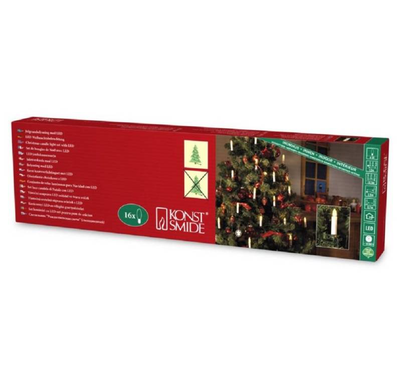KONSTSMIDE LED-Lichterkette 1000-020 LED Weihnachtsbaumbeleuchtung 16er innen ein Strang 10,5m von KONSTSMIDE