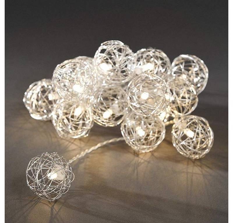 KONSTSMIDE LED-Lichterkette 3176-103 LED Dekolichterkette 16er ALU Drahtkugeln von KONSTSMIDE