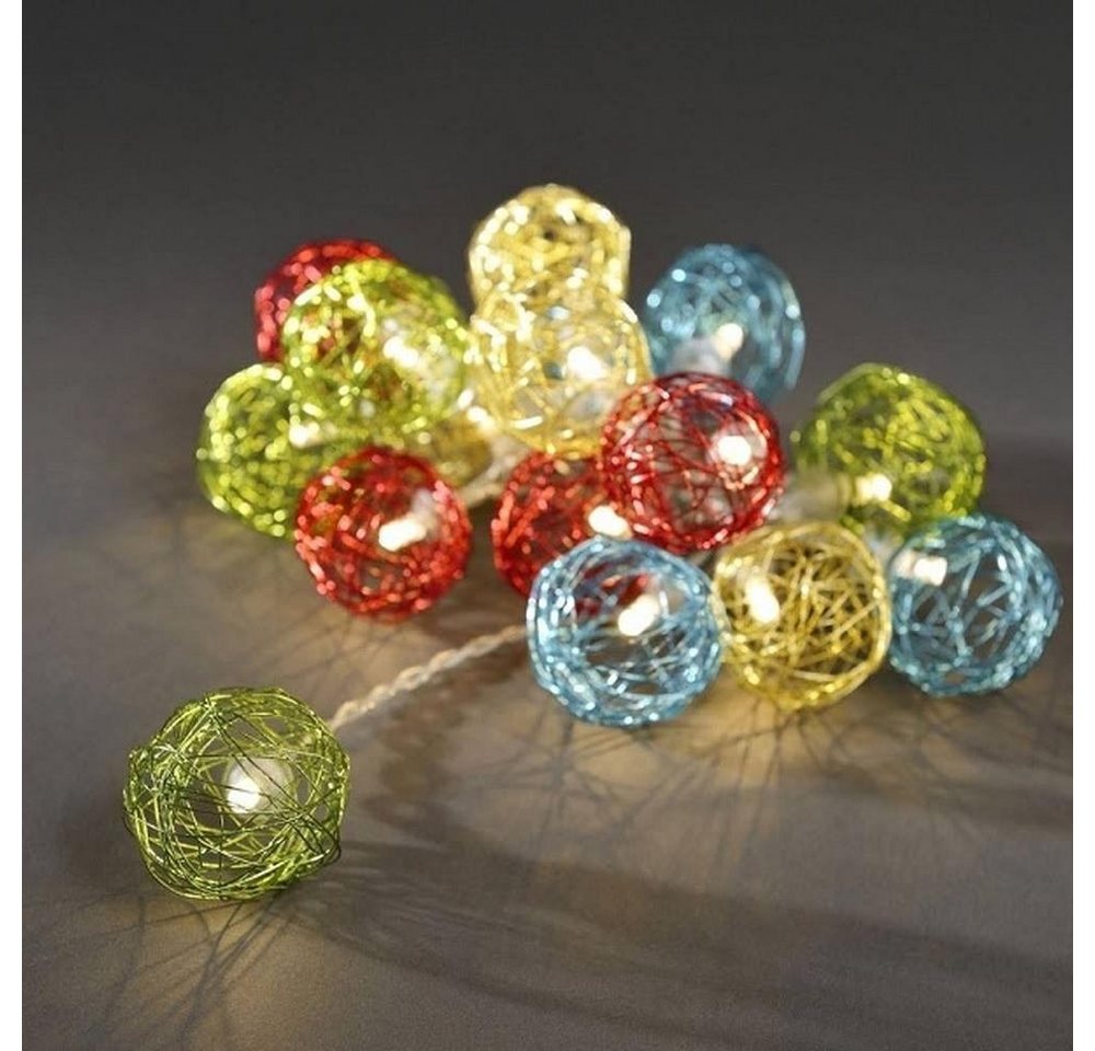 KONSTSMIDE LED-Lichterkette 3176-503 LED Dekolichterkette 16er ALU Drahtkugeln KONSTSMIDE LED-Lichterkette 3176-503 LED Dekolichterkette 16er ALU Drahtkugeln von KONSTSMIDE