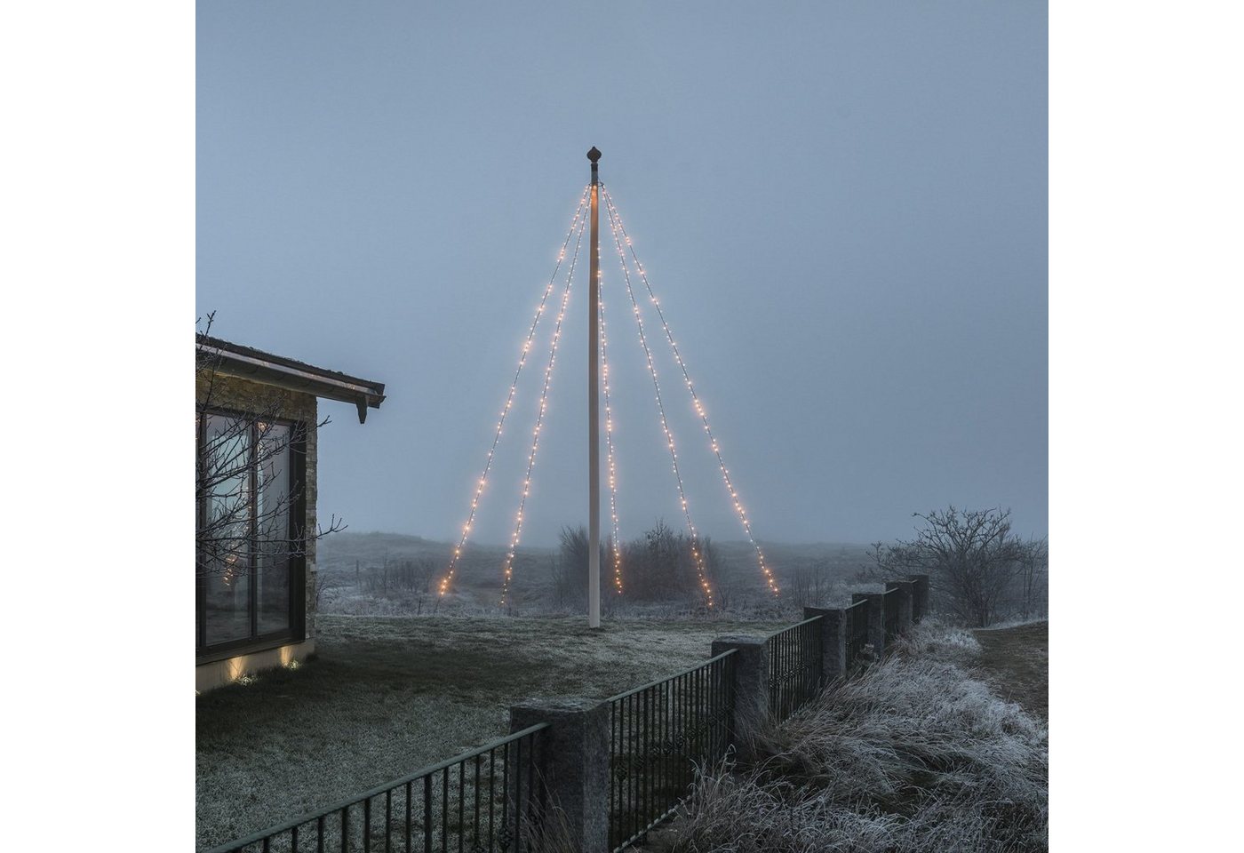 KONSTSMIDE LED-Baummantel LED Baummantel für Fahnenmast 5 Stränge 500 bernstein LED 5m, 500-flammig KONSTSMIDE LED-Baummantel LED Baummantel für Fahnenmast 5 Stränge 500 bernstein LED 5m, 500-flammig von KONSTSMIDE