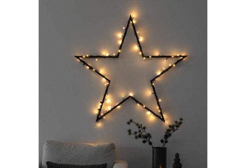 KONSTSMIDE LED-Lichterkette Micro gefrostet 100 bernsteinfarbene LED 6,93m grünes Kabel Indoor, 100-flammig von KONSTSMIDE