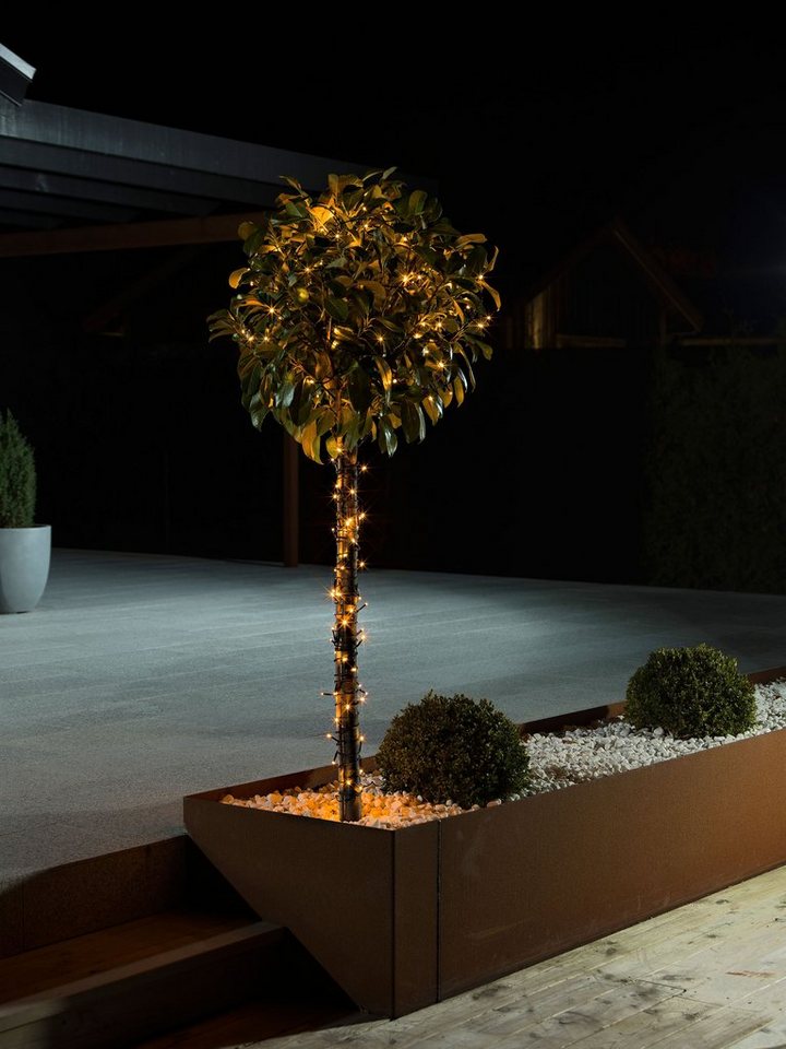 KONSTSMIDE LED-Lichterkette Weihnachtsdeko aussen, 120-flammig, LED Lichterkette, mit Glimmereffekt, 120 bernsteinfarbene Dioden KONSTSMIDE LED-Lichterkette Weihnachtsdeko aussen, 120-flammig, LED Lichterkette, mit Glimmereffekt, 120 bernsteinfarbene Dioden von KONSTSMIDE