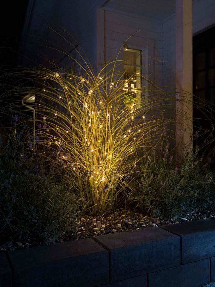 KONSTSMIDE LED-Lichterkette Weihnachtsdeko aussen, 200-flammig, LED Tropfenlichterkette, APP-gesteuert (Android & IOS) von KONSTSMIDE