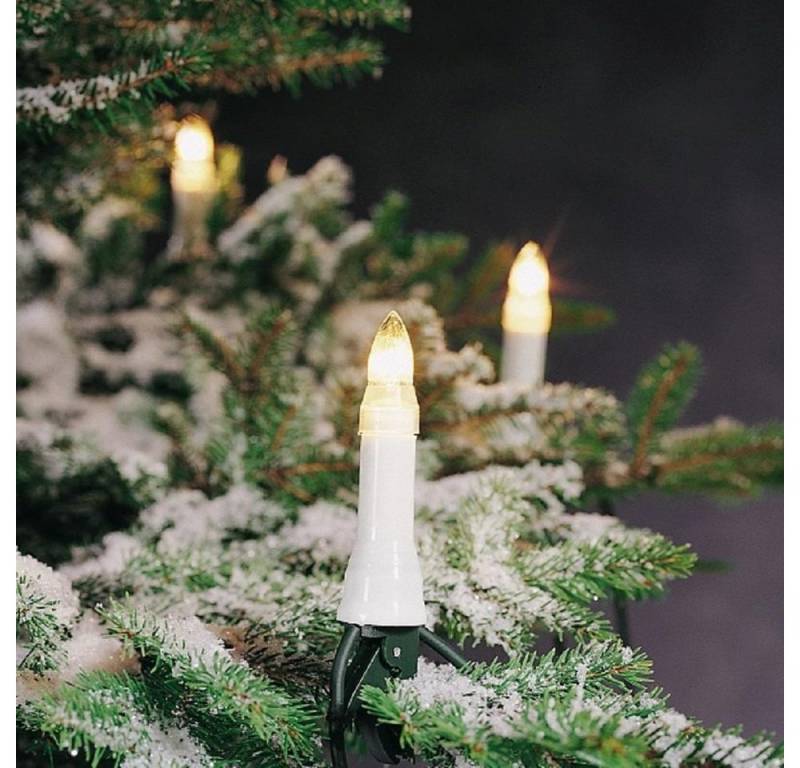 KONSTSMIDE Lichterkette 2002-000 Weihnachtsbaumbeleuchtung 20er Topbirnen außen Ringkette 19m von KONSTSMIDE