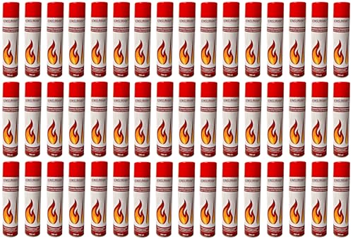 KONSUMANY 48 x 300 ml Feuerzeuggas Butangas für Feuerzeuge, Sturmfeuerzeuge, Stabfeuerzeuge und Flambierbrenner von KONSUMANY