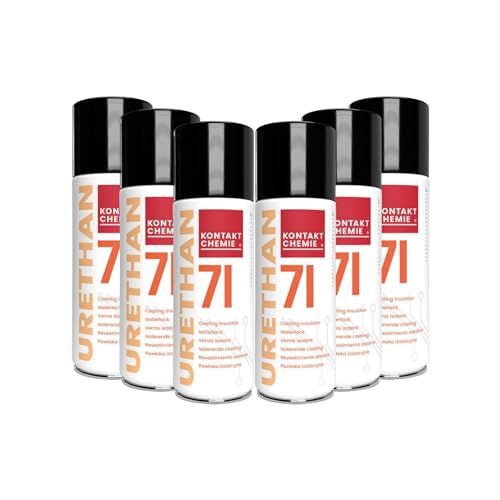 6 Stück Kontakt Chemie® Leiterplatten-Schutzlack | URETHAN 71 | je 200ml von KONTAKT CHEMIE