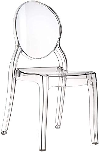 Fashion Commerce, Set von 6 Stühle Design Impératrice aus Polycarbonat transparent von KONTE.DESIGN