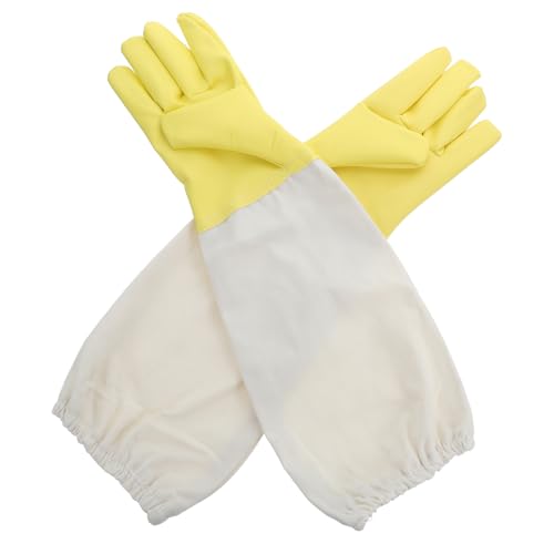 KONTONTY 1 Paar Bienenzucht -Werkzeughandschuhe Arbeitshandschuhe Fechthandschuhe Handschuhe mit verlängerten Ärmeln Hochleistungshandschuhe Bienenzuchthandschuhe mit Belüftung Segeltuch von KONTONTY