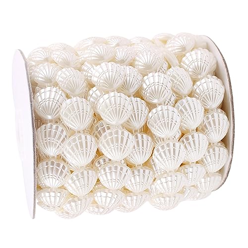 KONTONTY 1 Rolle Vorhang aus Muschelperlen elegant weihnachten geldgeschenke verpackung Kleidungsdekoration hohzeitdeko Meeresperlen gefälschte Muschelperlen zur Schmuckherstellung Abs Weiß KONTONTY 1 Rolle Vorhang aus Muschelperlen elegant weihnachten geldgeschenke verpackung Kleidungsdekoration hohzeitdeko Meeresperlen gefälschte Muschelperlen zur Schmuckherstellung Abs Weiß von KONTONTY