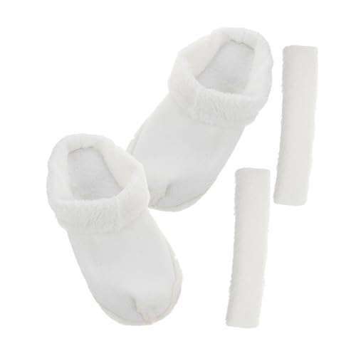 KONTONTY 1 Satz Kroko-schuhfutter Weicher Toilettensitz Wc-Sitz Mit Soft-Close-Funktion Strumpfhosen-Leggings Für Damen Aus Fleece Wohnmobil Toilette Strumpfset Aus Filz Plüsch Weiß von KONTONTY