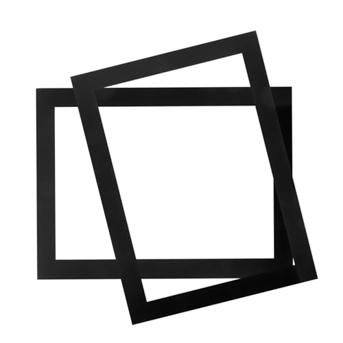 KONTONTY 1 Satz Papier Bilderrahmen für Wanddekoration Schwarz mit Stoffstruktur Einfaches Montieren für Fotos und Kunstwerke für Zuhause und Ausstellungen von KONTONTY