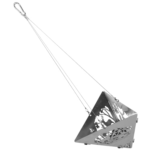 KONTONTY 1 Satz Triangle Hängender Grillofen Verstellbarer Bbq Ofen für Camping und Abnehmbares Design für Vielseitige Nutzung von KONTONTY