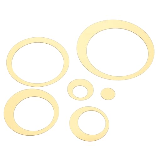 KONTONTY 1 Satz Wandspiegel Aufkleber Runde Fliesen für Wanddekoration Selbstklebend und Einfach zu Entfernen für Wohnzimmer und Schlafzimmer Goldfarben von KONTONTY
