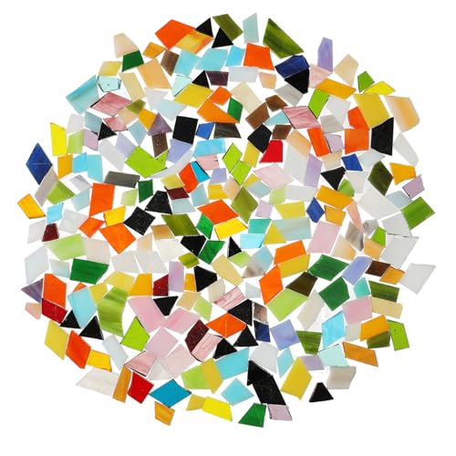 KONTONTY 1 Schachtel Bunte Mosaikfliesen für Diy Dekoration Kleine Stücke Verschiedenen Farben für Kreative Bastelprojekte und Langlebig Umfangreiche Auswahl an Gestaltungsmöglichkeiten von KONTONTY