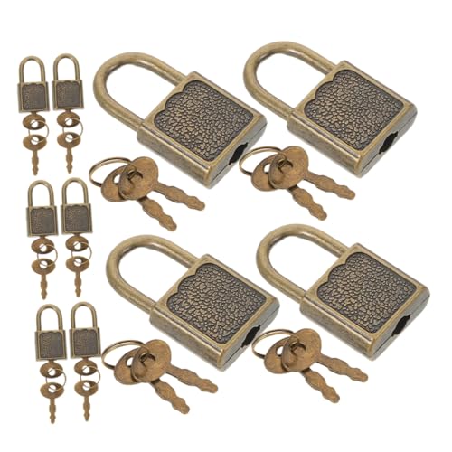 KONTONTY 10 Sätze Metall-piraten-schloss Mit Schlüssel Kleine Vintage Schloss Für Schatzkisten Halloween Deko Rollenspiel DIY Bastelprojekte Robuste Metallkonstruktion von KONTONTY