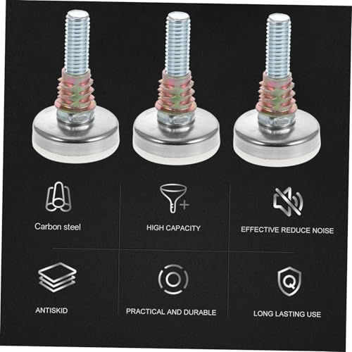 KONTONTY 10 Sätze Verstellbare Möbelfüße Basis Schraubbare Nivellierfüße für Schrank Tisch Kommode Stabile Höhenverstellung für Unebene Böden im Wohn Arbeitsbereich von KONTONTY