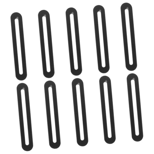 KONTONTY 10 Stück Aktivitäts -Eckcode verstellbare Reparaturplatte Unterstützung Teller reparieren Wohnung verstellbare flache Reparaturplatte Grundplatte mit Tülle Rostfreier Stahl Schwarz von KONTONTY