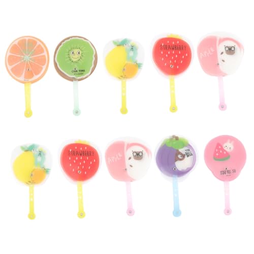KONTONTY 10 Stück Faltbare Handfächer im Cartoon Design Leichte Handheld Fans für Sommer Kinderfeste Kleine KONTONTY 10 Stück Faltbare Handfächer im Cartoon Design Leichte Handheld Fans für Sommer Kinderfeste Kleine von KONTONTY