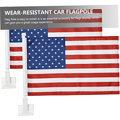 KONTONTY 10 Stück Teiliges Abnehmbare Clip Flaggenmasten Auto Fahnenmast Kunststoff Wetterfeste Fahrzeug Fahnenhalterung mit Verstellbarem Geeignet für Autofenster und Outdoor Einsatz von KONTONTY