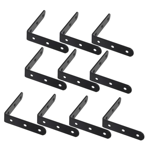 KONTONTY 10 Stück Teiliges Dunkles Eisen Stark Eckwinkel Metallwinkel Schwerlast Regalhalterung für Holz Möbelverstärkung bis Lb Tragkraft von KONTONTY
