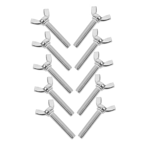 KONTONTY 10 Stück Teiliges Edelstahl Flügelschrauben Handbetätigte Sterngriffschrauben für Schnelles Sicheres Befestigen von Geräten Einfache Montage ohne Werkzeug Stabile Fixierung KONTONTY 10 Stück Teiliges Edelstahl Flügelschrauben Handbetätigte Sterngriffschrauben für Schnelles Sicheres Befestigen von Geräten Einfache Montage ohne Werkzeug Stabile Fixierung von KONTONTY
