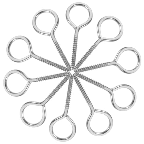 KONTONTY 10 Stück Teiliges Edelstahl Geschlossene Ringschrauben Hochfeste Metallhaken mit Selbstschneidendem Gewinde Vielseitig für Wand Decke und Trockenbau Langlebig und Einfach zu KONTONTY 10 Stück Teiliges Edelstahl Geschlossene Ringschrauben Hochfeste Metallhaken mit Selbstschneidendem Gewinde Vielseitig für Wand Decke und Trockenbau Langlebig und Einfach zu von KONTONTY