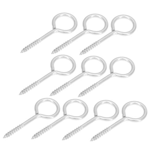 KONTONTY 10 Stück Teiliges Edelstahl Ringschrauben Heavy Duty Selbstschneidend für Holz Hängende Gegenstände Sicher Befestigen Langlebig und Rostfrei für Innen Außenbereich KONTONTY 10 Stück Teiliges Edelstahl Ringschrauben Heavy Duty Selbstschneidend für Holz Hängende Gegenstände Sicher Befestigen Langlebig und Rostfrei für Innen Außenbereich von KONTONTY