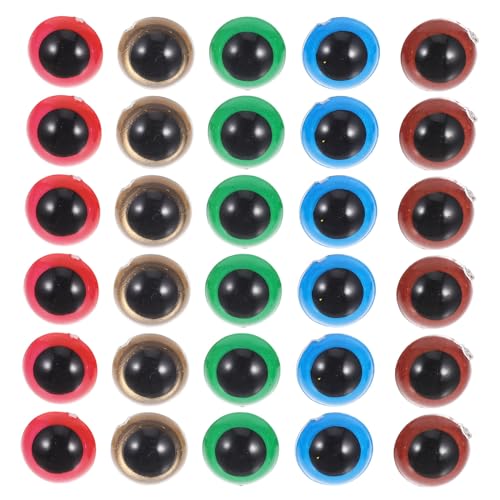 KONTONTY 100 Sätze Teiliges Sicherheitsaugen Kunststoff Rund Bunte Bastelaugen mit Unterlegscheiben für DIY Häkeltiere Puppen Teddyaugen und Stofftiere Langlebig und Einfach zu Befestigen KONTONTY 100 Sätze Teiliges Sicherheitsaugen Kunststoff Rund Bunte Bastelaugen mit Unterlegscheiben für DIY Häkeltiere Puppen Teddyaugen und Stofftiere Langlebig und Einfach zu Befestigen von KONTONTY