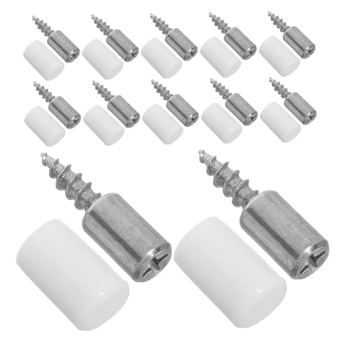 KONTONTY 100 Stück Möbel Regalstützstifte Selbstbohrend mit Kunststoffhülsen Nickelbeschichtet Hohe Tragkraft für Bücherregale und Schrankregale Einfache Montage von KONTONTY