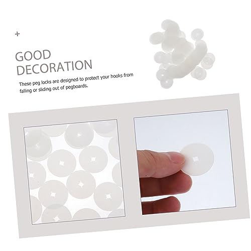 KONTONTY 100 Stück Multi Use Peg Hook Disc aus Robustem Einfach zu Montierende Pegboard Zubehör Stopper für Sichere Warenpräsentation und Effektive Lagerbestandskontrolle Lochwänden von KONTONTY