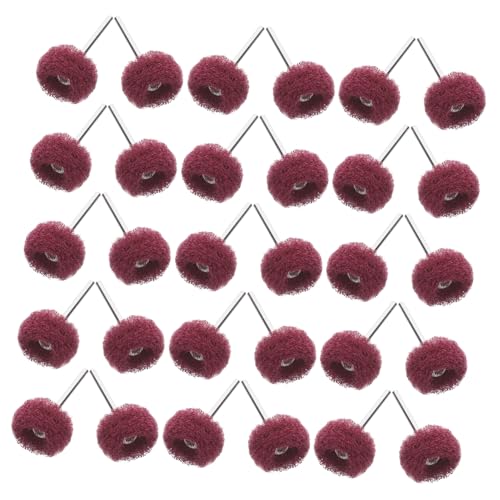 KONTONTY 100 Stück Nylon Schleifbürsten Schaft Feines Schleif Schleifrad für Elektrowerkzeug Rostentfernung und Oberflächenvorbereitung für Metall Holz Kunststoff von KONTONTY