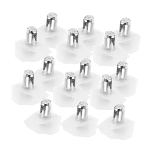 KONTONTY 100 Stück Teiliges Regalstützen aus Abs und Zinklegierung Robuste Einlegebodenhalter für Küchen Kleiderschrank Glasschränke Langlebige Regalbodenträger für Bücherregale und Möbel von KONTONTY