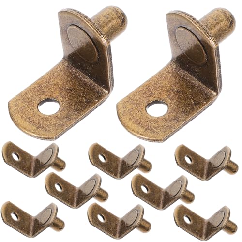 KONTONTY 100 Stück Teiliges Retro Regalbodenträger aus Massivem Eisen mit Loch Halterungen für Holzregale Verstellbare Einlegebodenstützen für Möbel Küchenschränke und Bücherregale KONTONTY 100 Stück Teiliges Retro Regalbodenträger aus Massivem Eisen mit Loch Halterungen für Holzregale Verstellbare Einlegebodenstützen für Möbel Küchenschränke und Bücherregale von KONTONTY
