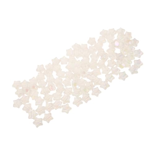 KONTONTY 100 Stück Teiliges Weiße Matte Sternperlen aus Langlebigem Kunststoff Leichte Spacer-perlen für DIY Schmuckherstellung Geeignet für Halsketten Armbänder und Lanyards KONTONTY 100 Stück Teiliges Weiße Matte Sternperlen aus Langlebigem Kunststoff Leichte Spacer-perlen für DIY Schmuckherstellung Geeignet für Halsketten Armbänder und Lanyards von KONTONTY