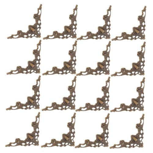 KONTONTY 100 Stück Vintage Metall Buchschutzecken Bronze Finish Robust Dekorative Ecken Schutz für Alben Scrapbooking Notizbücher Ordner Vintage Metall Eckenschützer KONTONTY 100 Stück Vintage Metall Buchschutzecken Bronze Finish Robust Dekorative Ecken Schutz für Alben Scrapbooking Notizbücher Ordner Vintage Metall Eckenschützer von KONTONTY