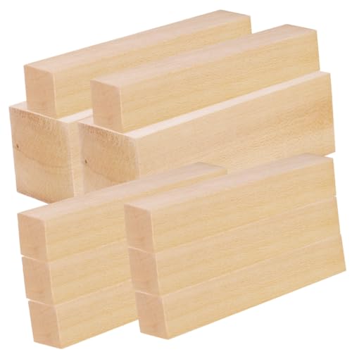 KONTONTY 10Stücke Holzschnitzblöcke Basswood Unlackierte Holzrohlinge für DIY Projekte für Erwachsene von KONTONTY